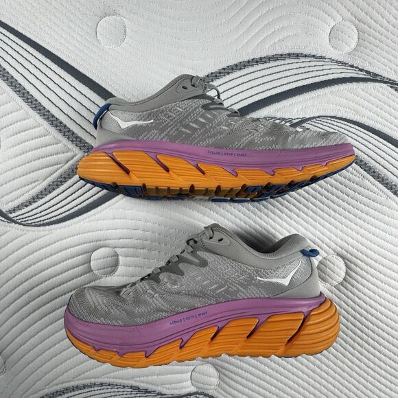 Hoka Gaviota 4 Women 8.5B Gray Running Comfort 1123199 HMNC Athletic Harbor Mist - Picture 3 of 12